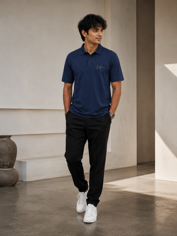 Leafx Signature Polo – Wear the Mark of Confidence [ROYAL BLUE]