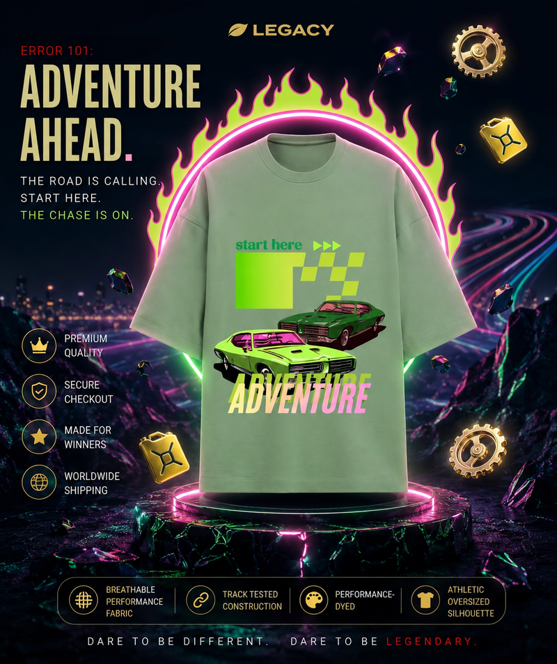 START HERE — Neon Drift Tee