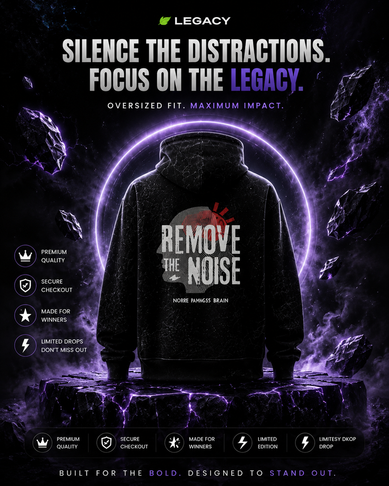 REMOVE THE NOISE  — Acid washed Hoodie