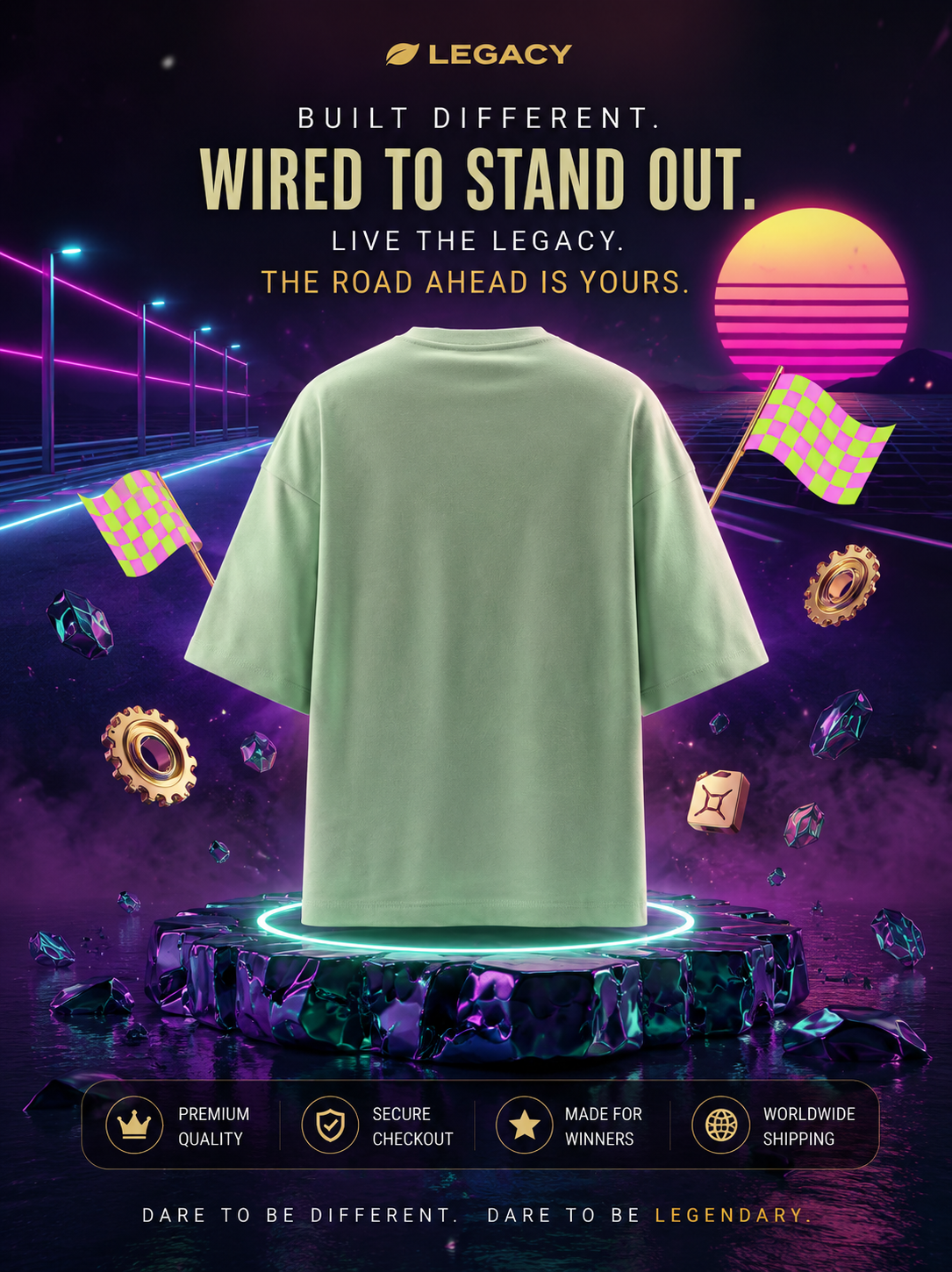 START HERE — Neon Drift Tee
