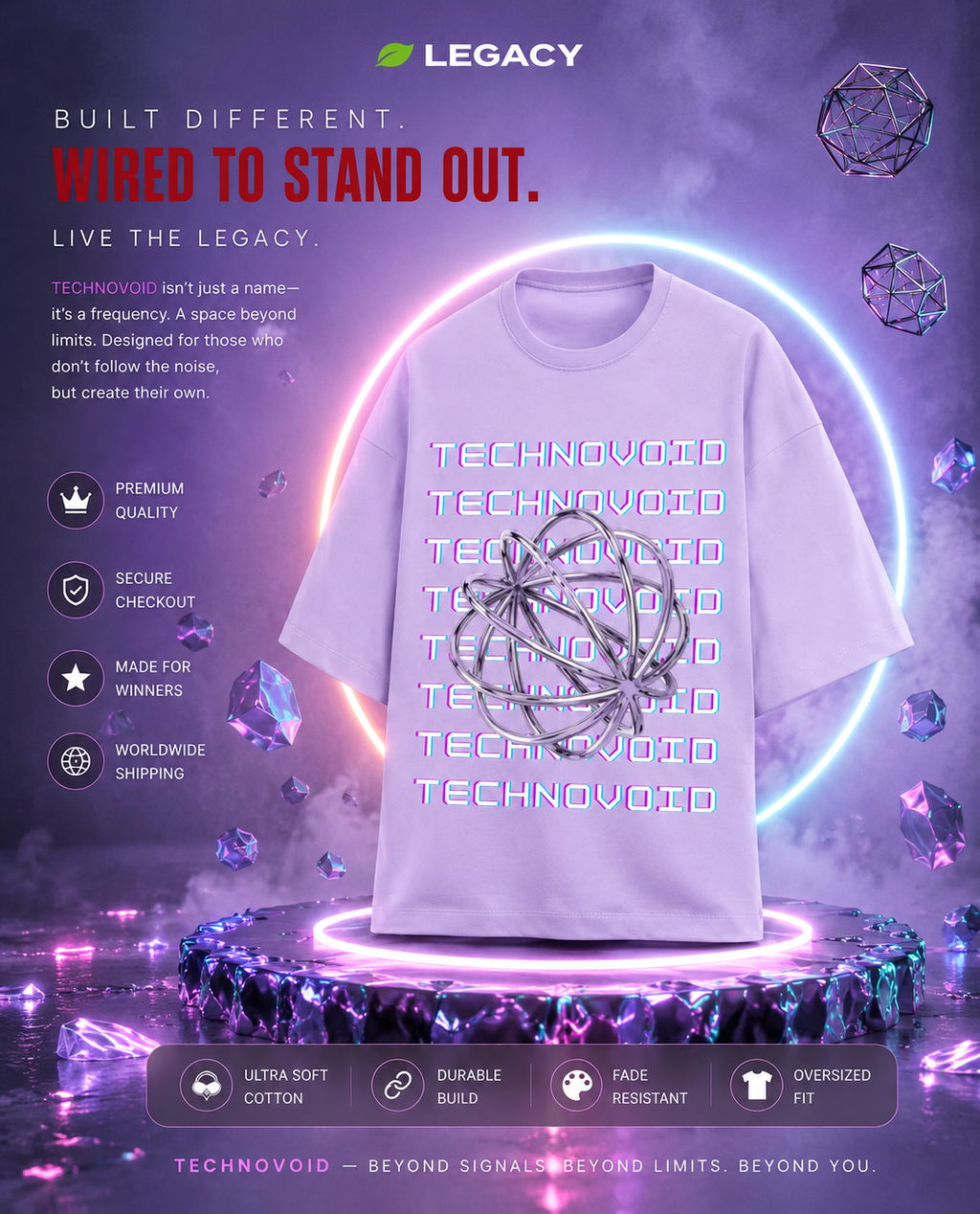TECHNOVOID  —  Cyberwave Tee