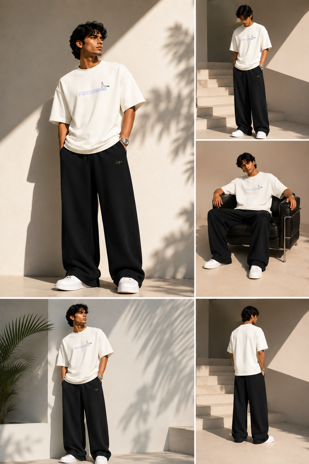 Signature Baggy Sweatpants – Ivory White
