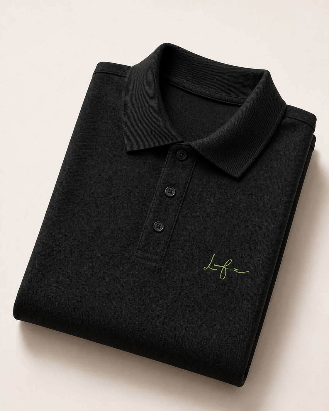 Leafx Signature Polo – Wear the Mark of Confidence [BLACK]