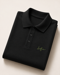 Leafx Signature Polo – Wear the Mark of Confidence [BLACK]