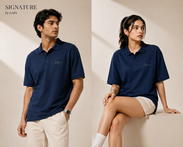 Leafx Signature Polo – Wear the Mark of Confidence [ROYAL BLUE]