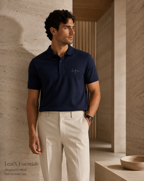 Leafx Signature Polo – Wear the Mark of Confidence [ROYAL BLUE]