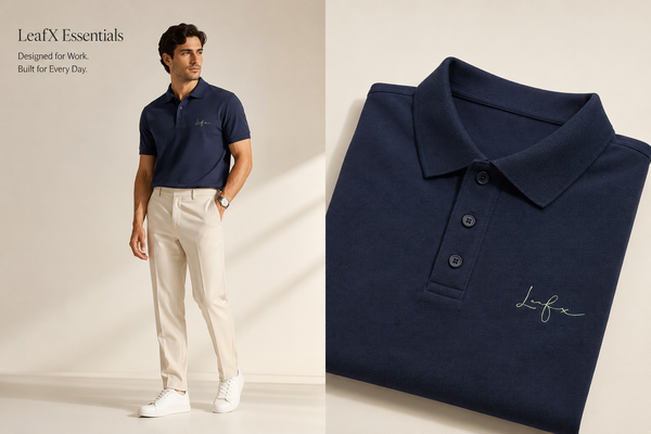 Leafx Signature Polo – Wear the Mark of Confidence [ROYAL BLUE]