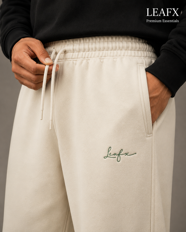 Signature Baggy Sweatpants – Ivory White